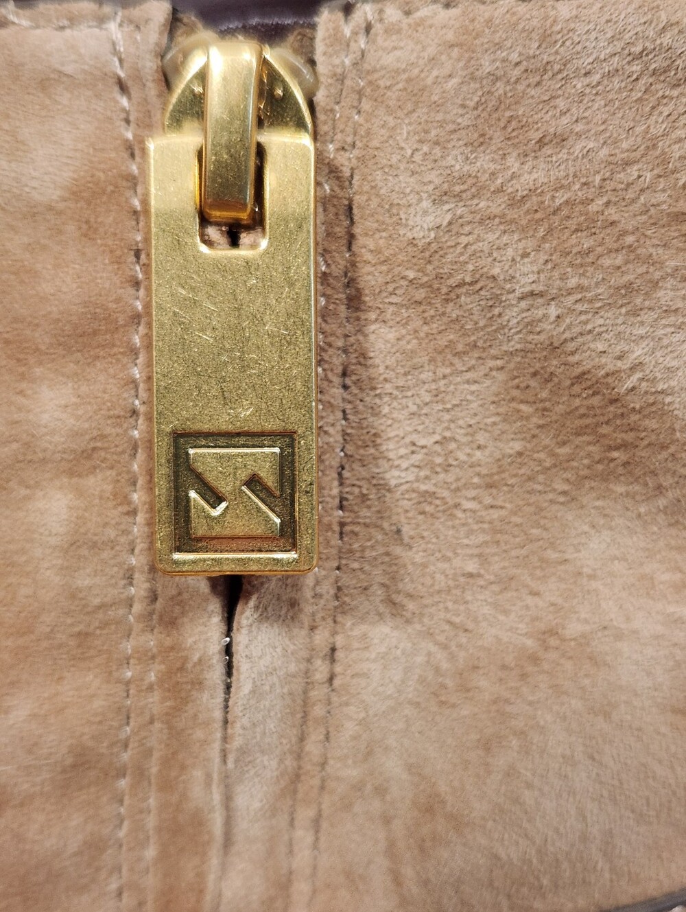 SARTO By Franco Sarto Mala Taupe Leather Kitten Heel Pointed Toe Bootie Boot 6M - Picture 6 of 14